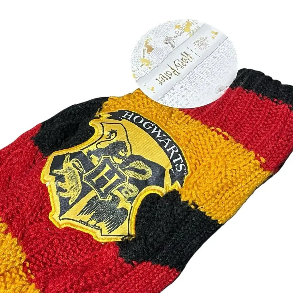 Harry Potter Hogwarts Knitted Insulated Socks House Shoes Cozy Striped New Warm